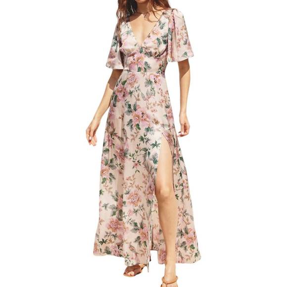 NEW DRESS FORUM morning meadow dress in ecru/pink - Picture 1 of 3